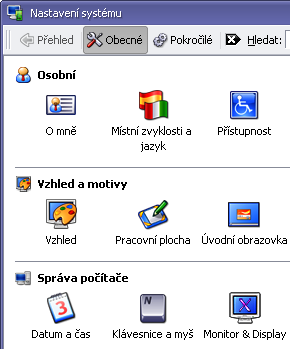 Nastavení systému nevyhlazeným písmem