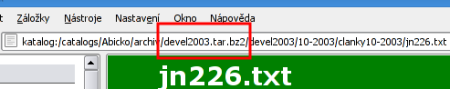 Textový soubor v komprimovaném archivu