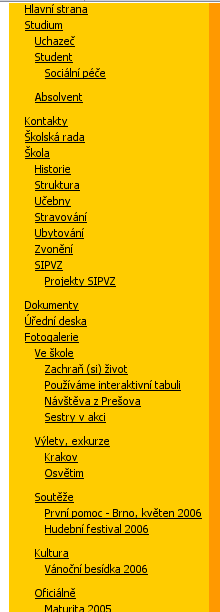 2 Úprava hlavní nabídky Wordpressu