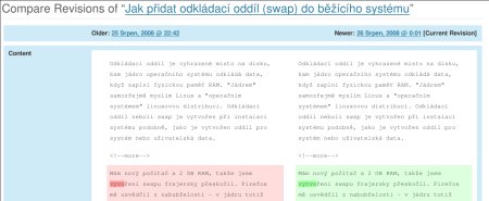 Vizuální porovnání jednotlivých verzí Vizuální porovnání jednotlivých verzí