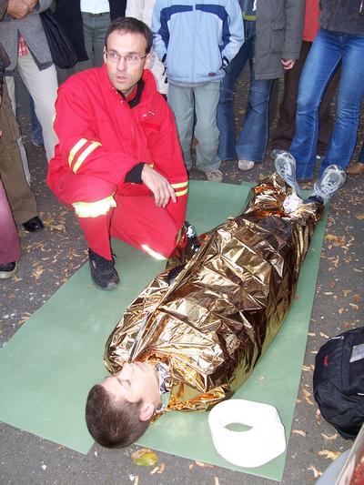 Fixace zraněného, termoobal